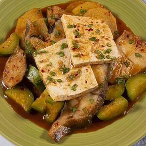 Тушеный палтус