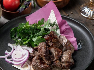Шашлык из говяжей печени