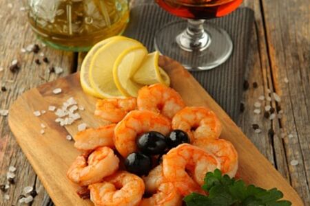 Королевские креветки на углях