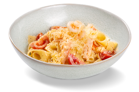 Паста Феттучини с креветками