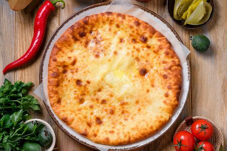 Хачапури по-имеретински c картофелем и грибами