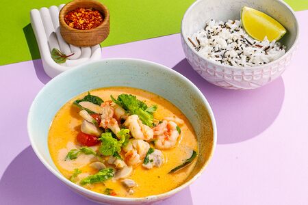 Тайский суп Том ям с креветками