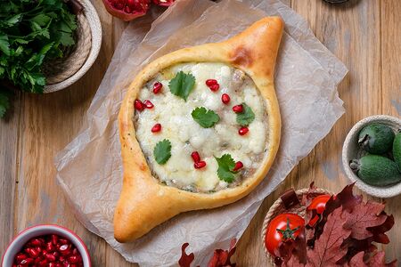 Хачапури по-аджарски с мясом