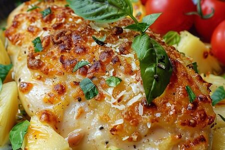 Куриное филе с ананасами