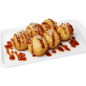 Рисовые шарики с сыром и лососем