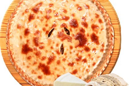 Пирог с курицей, грибами и сыром