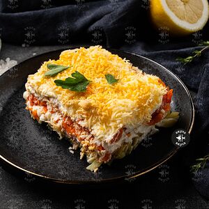 Салат Мимоза с лососем