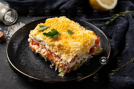 Салат Мимоза с лососем