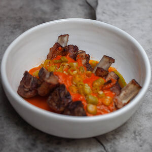 Свиные ребра в соусе бравас