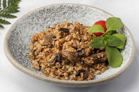 Полба с грибами 