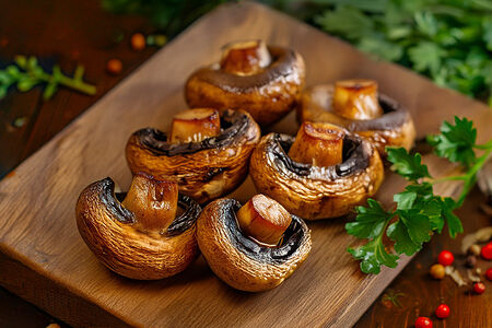 Грибы на костре (Шампиньоны)