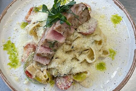 Паста фетучини с тунцом