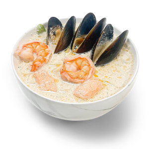 Суп сливочный с морепродуктами
