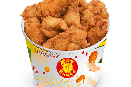 Баскет с крылышками барбекю