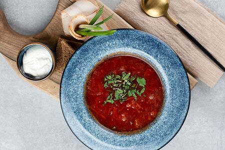 Борщ по-кубански с говядиной