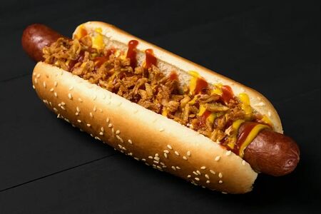 Хот-дог датский с говяжьей колбаской