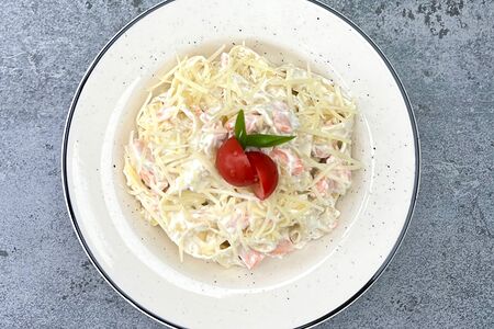 Феттуччине с лососем