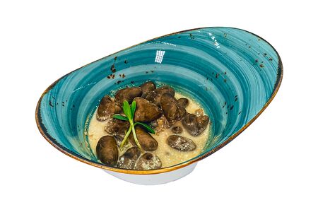 Гуляш из куриных сердечек