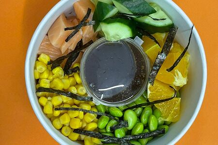 Поке с лососем мини