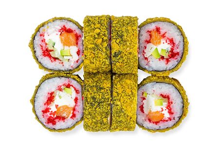 Шеф-ролл жареный краб-лосось