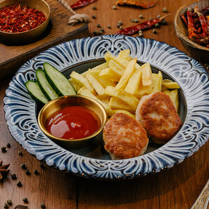 Котлеты с картофелем фри