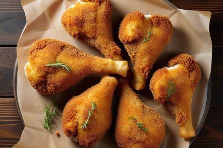 3 куриных крылышка и соус чесночный 