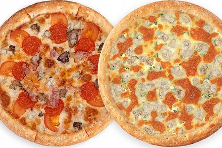 Комбо 2 пиццы Мясная и Сочная курочка