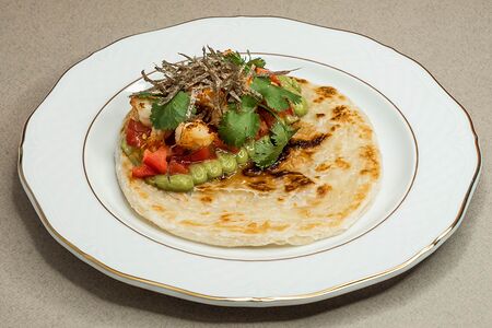 Лепешка Роти с креветками
