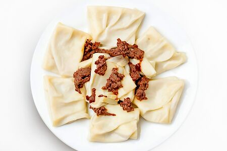 Листовой хинкал с говядиной