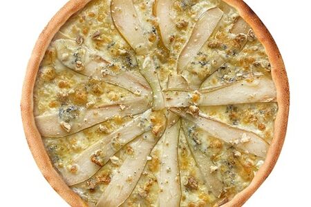 Пицца с грушей и горгонзолой на тонком тесте