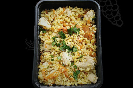 Плов из булгура с куриным филе