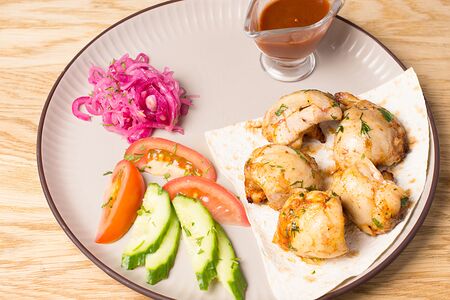 Шашлык из куриного филе бедра