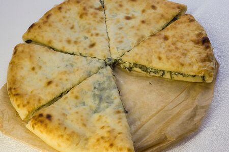Осетинский пирог с сыром и зеленью