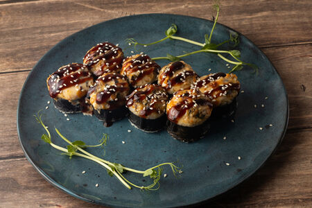 Запеченный с мидиями