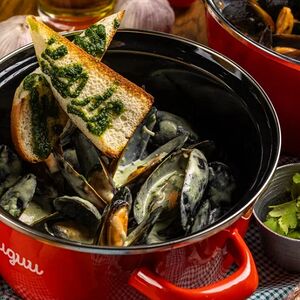 Мидии в перечном соусе