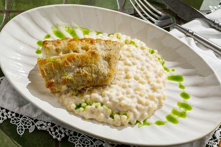 Треска под ореховым соусом