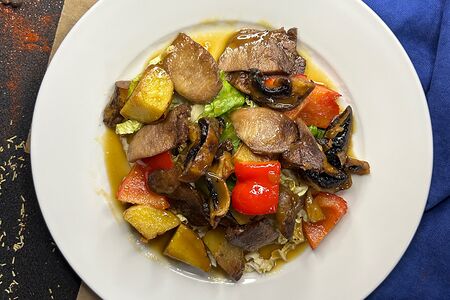 Теплый с говяжий языком