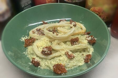 Паста орзо с кальмарами 