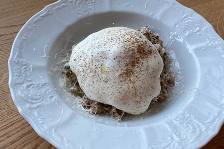 Гречневая каша с грибами и пармезаном