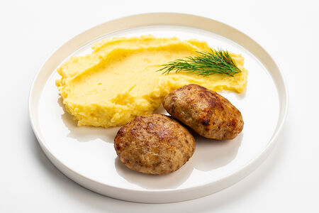 Котлетки из индейки с картофельным пюре