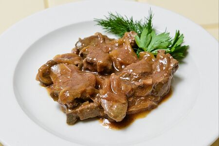 Печень в медово-соевом соусе