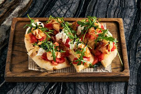 Креветка, рукола, страчателла