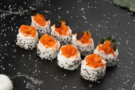 Лангустин с лососем