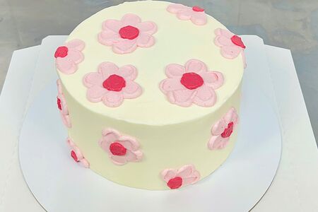 Торт розовая ромашка