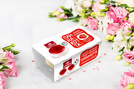 Панна-котта с ягодной начинкой без добавления сахара десерт