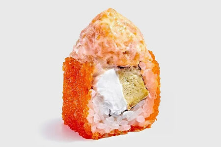 Гриль с лососем и креветками