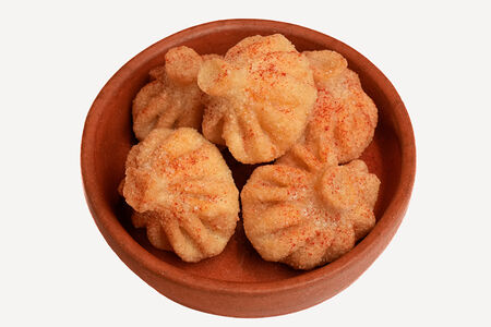 Жареные хинкали с говядиной и свининой