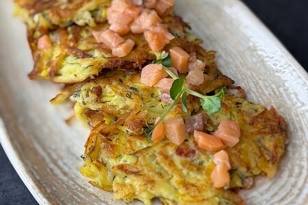 Драники картофельные с семгой