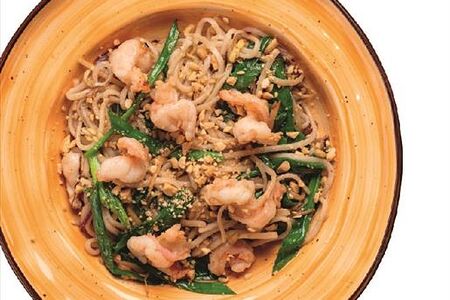 Лапша вок с креветками