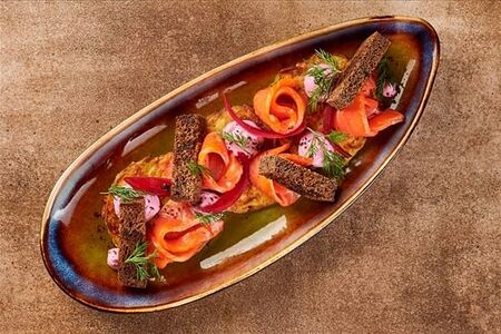 Картофельные рести с лососем